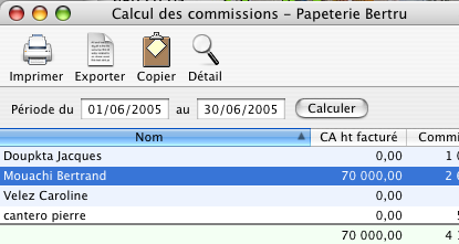 calcul des commissions dans cogilog gestion